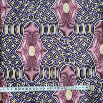 PURPLE MOSAIC Afrikanischer Wax Print Stoff